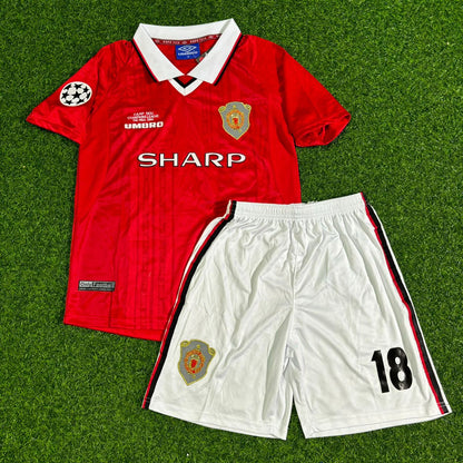 Paul Scholes Manchester United 1999 CL Finale Kinder Retro Fußballtrikot