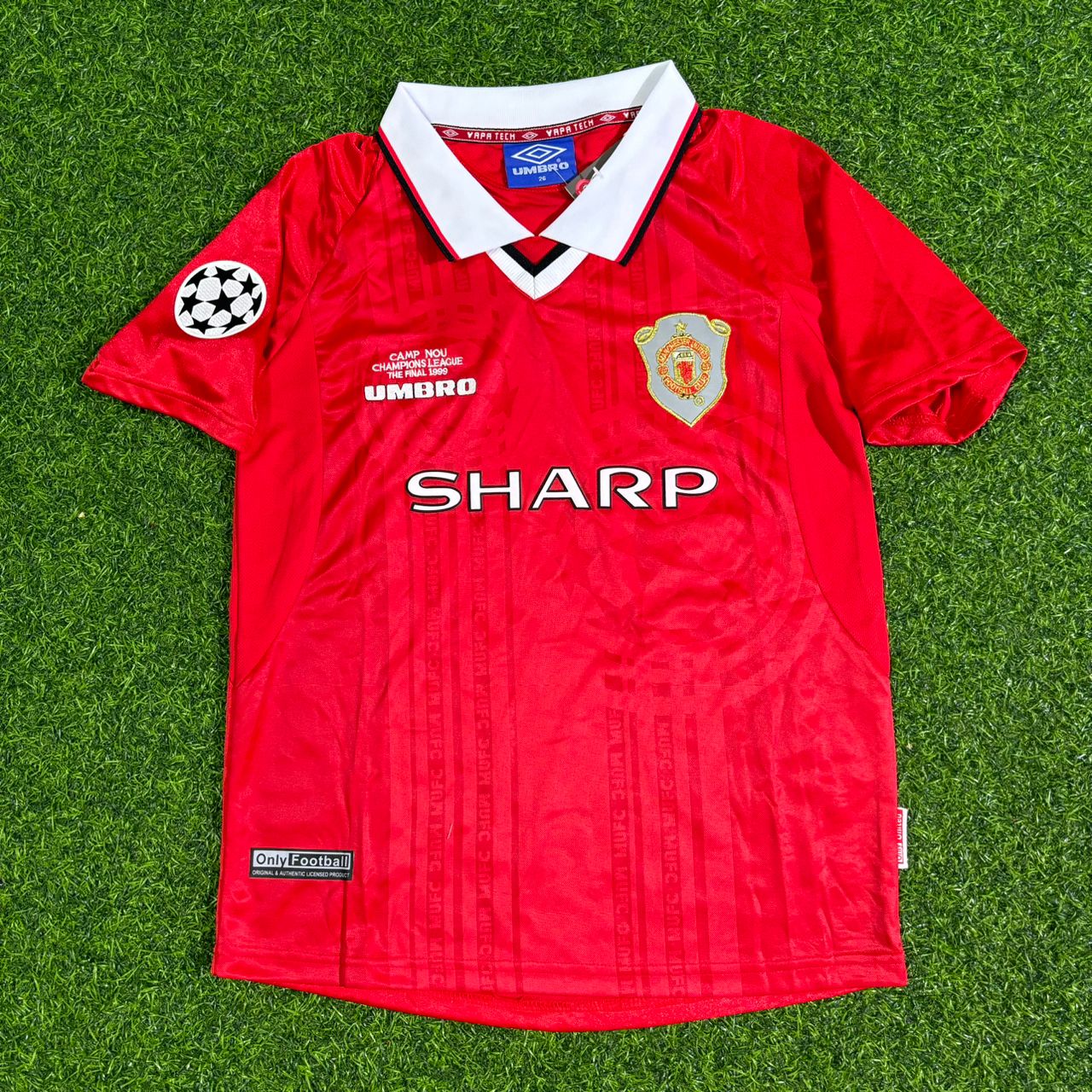 Paul Scholes Manchester United 1999 CL Finale Kinder Retro Fußballtrikot