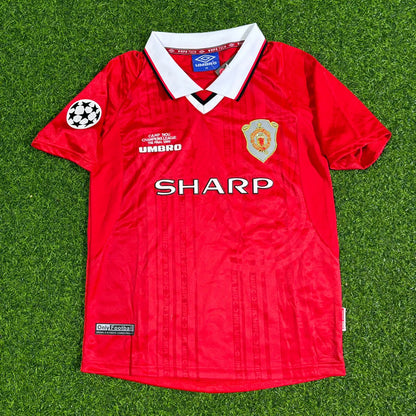 Paul Scholes Manchester United 1999 CL Finale Kinder Retro Fußballtrikot