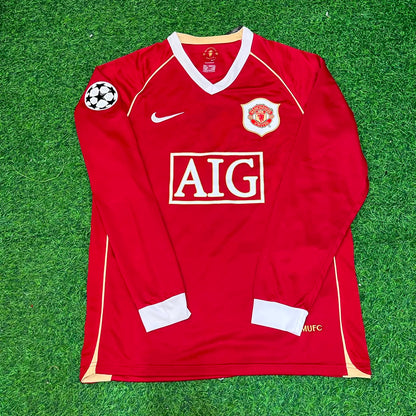 Paul Scholes #18 Manchester United 2006 2007 Red Golden Jersey Trikot