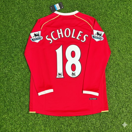 Paul Scholes Manchester United 2006-2007 Red Jersey Trikot