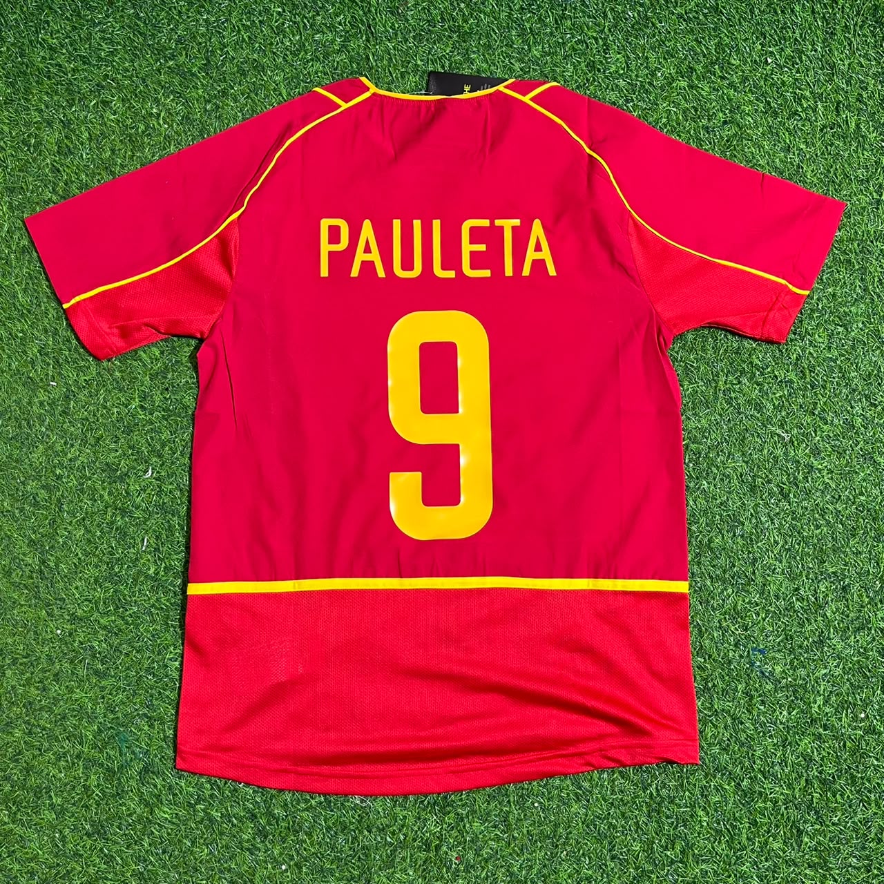 Pauleta #9 Portugal 2002 Retro Home Red Football Jersey