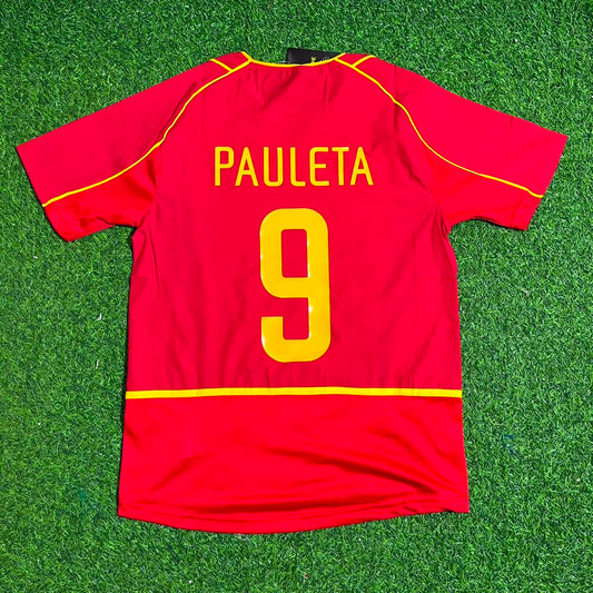 Pauleta #9 Portugal 2002 Retro Home Red Football Jersey