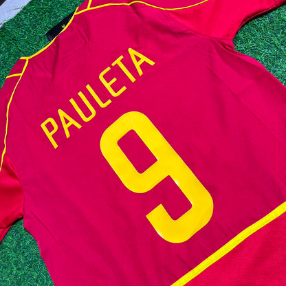 Pauleta #9 Portugal 2002 Retro Home Red Football Jersey