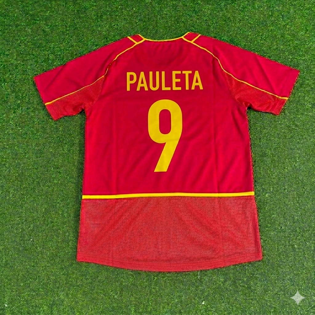 Pauleta #9 Portugal 2002 Retro Home Red Football Jersey