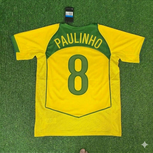 Paulinho 8– Brazil Retro Kit Jersey – | Trikot | Maillot Soccer Shirt