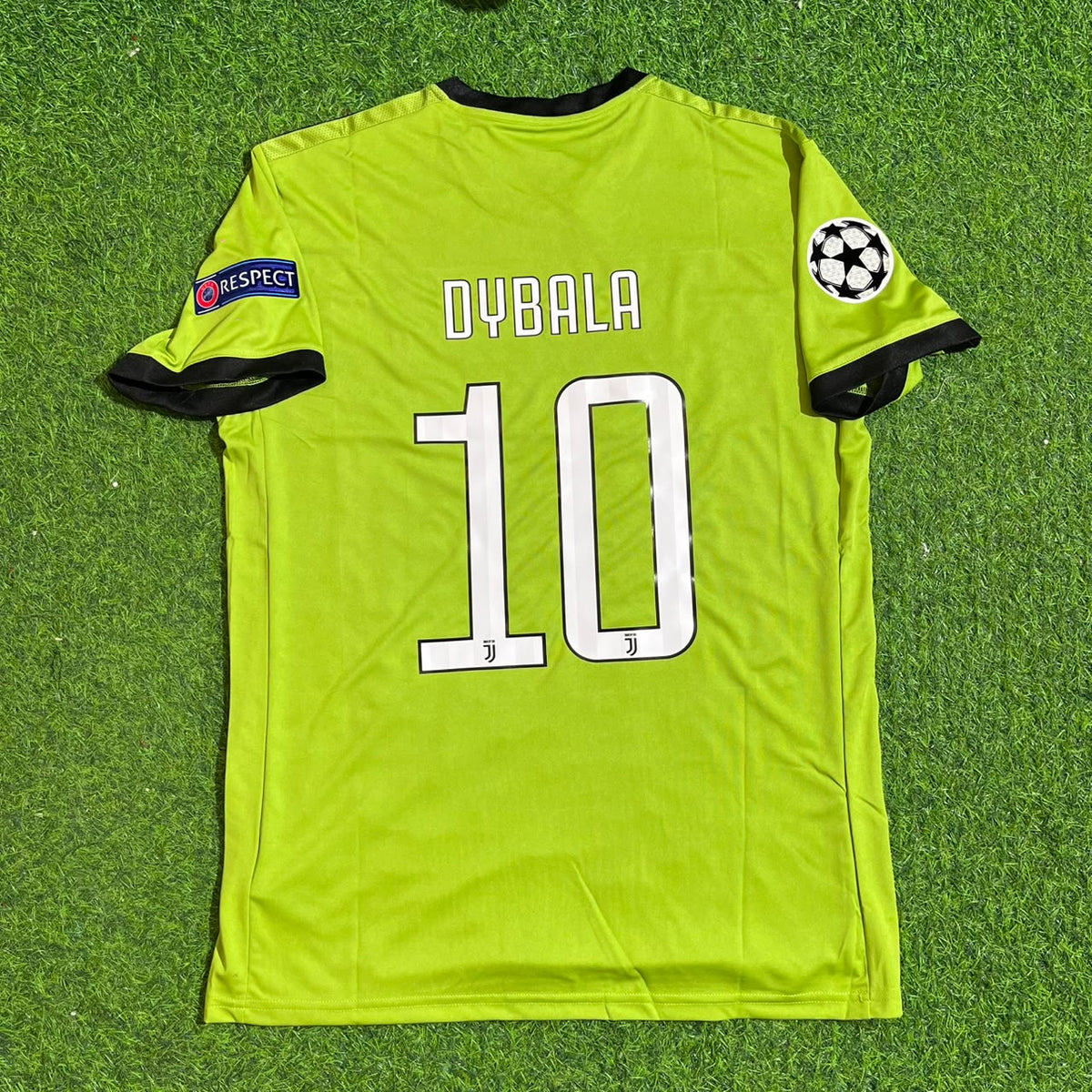 Paulo Dybala #10 Juventus 2017-2018 Season Third Green Retro Football Jersey