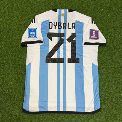 Paulo Dybala #21 Argentina 2018 World Cup Home Retro Jersey