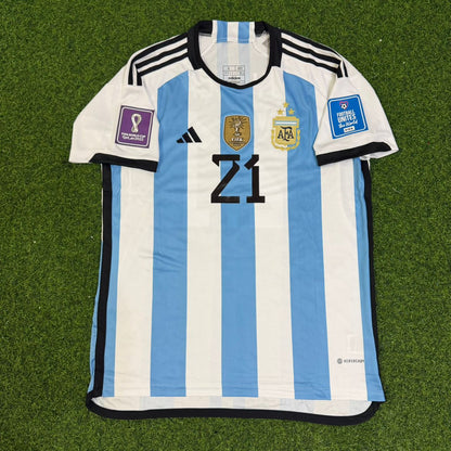 Paulo Dybala #21 Argentina 2018 World Cup Home Retro Jersey