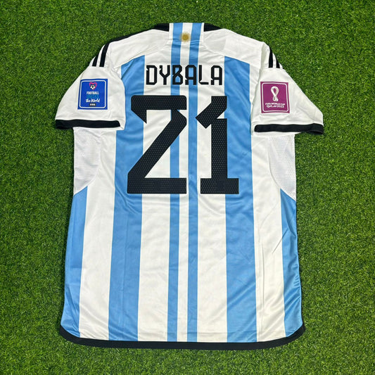Paulo Dybala #21 Argentina 2022 Qatar World Cup Champion Home Jersey