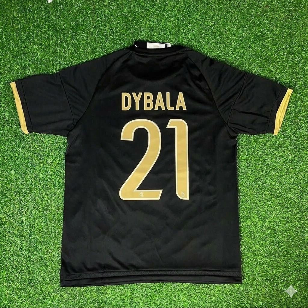 Paulo Dybala 21- Juventus Retro Black Kit Jersey Trikot Maglia Soccer Shirt