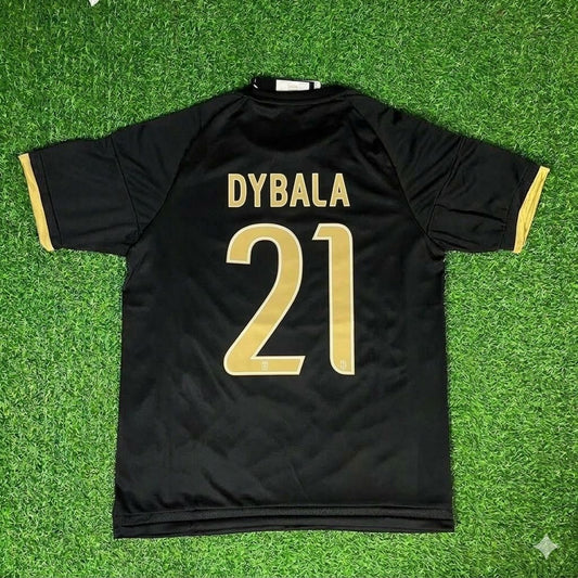 Paulo Dybala 21- Juventus Retro Black Kit Jersey Trikot Maglia Soccer Shirt
