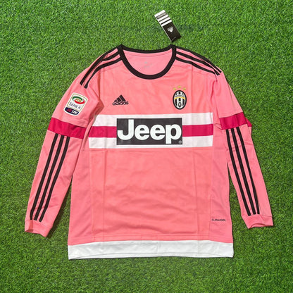 Paulo Dybala Juventus Retro Long Sleeve 2015-2016 Pink Jersey Trikot