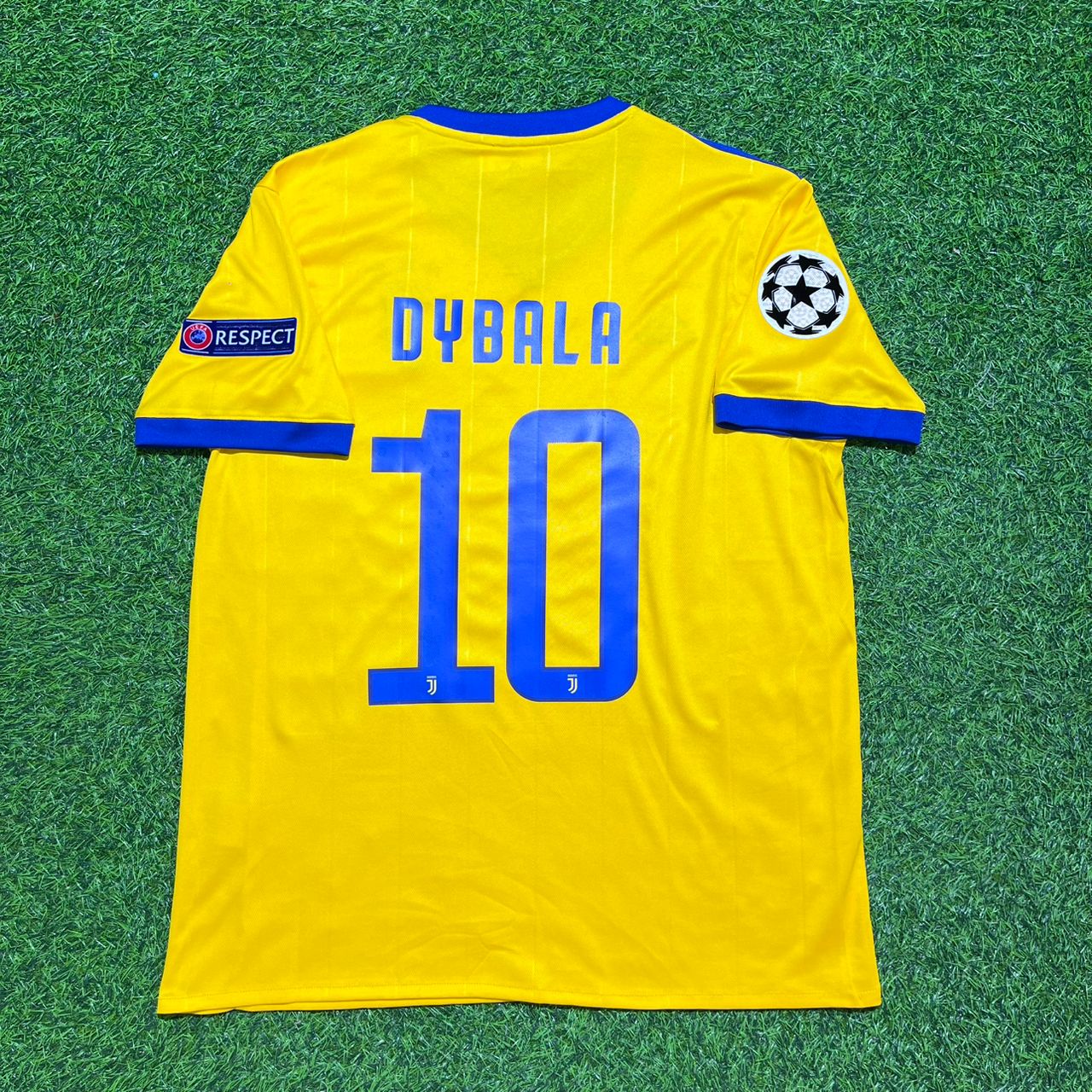 Paulo Dybala Juventus 2017-2018 Yellow Retro Football Jersey