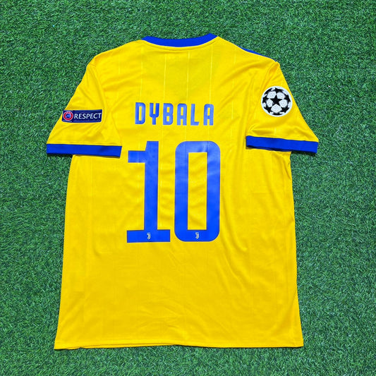 Paulo Dybala Juventus 2017-2018 Yellow Retro Football Jersey