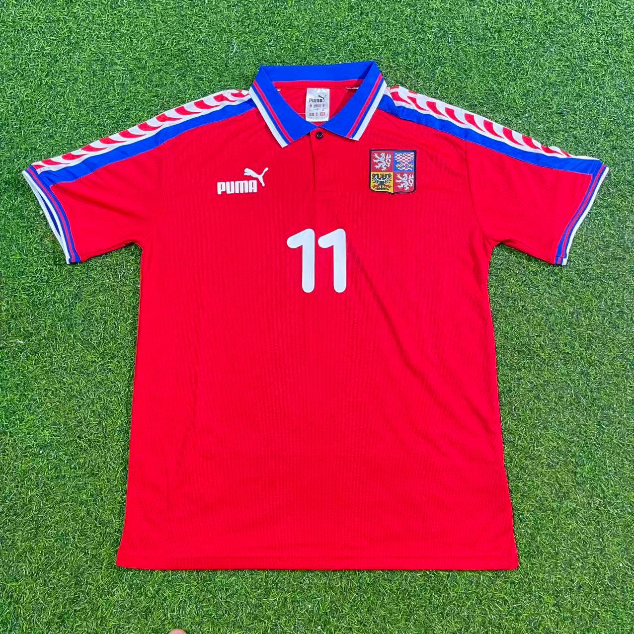 Pavel Nedvěd Czech Republic Czechia Retro Football Jersey