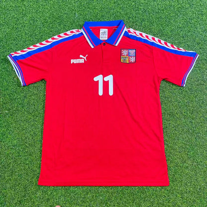 Pavel Nedvěd Czech Republic Czechia Retro Football Jersey