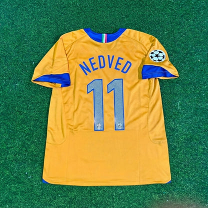 Pavel Nedved Juventus 2005-2006 Yellow Third Retro Football Jersey