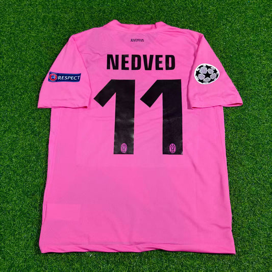 Pavel Nedved Juventus Pink Retro Football Jersey