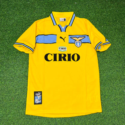 Maillot de football rétro jaune Pavel Nedved Lazio 1998-2000