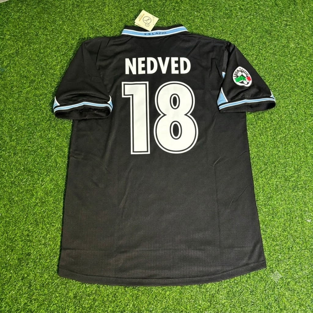 Pavel Nedved Lazio 1998/2000 Black Retro Football Jersey