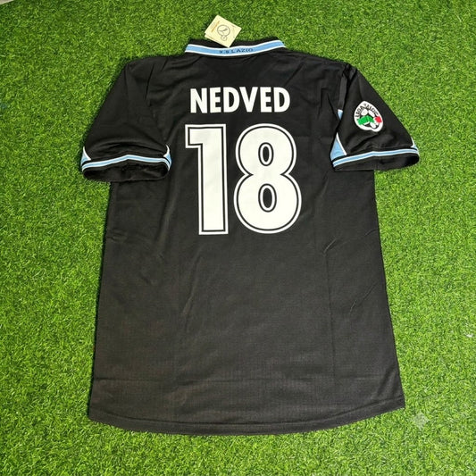 Pavel Nedved Lazio 1998/2000 Black Retro Football Jersey