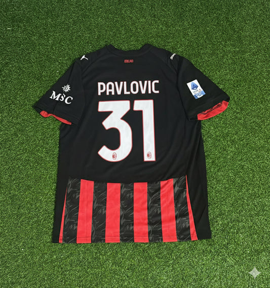 Strahinja Pavlović Ac Milan New Season Jersey Trikot Maillot