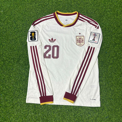 Pedri #20 Spain 2026 World Cup Away Long Sleeve Jersey Trikot Maillot