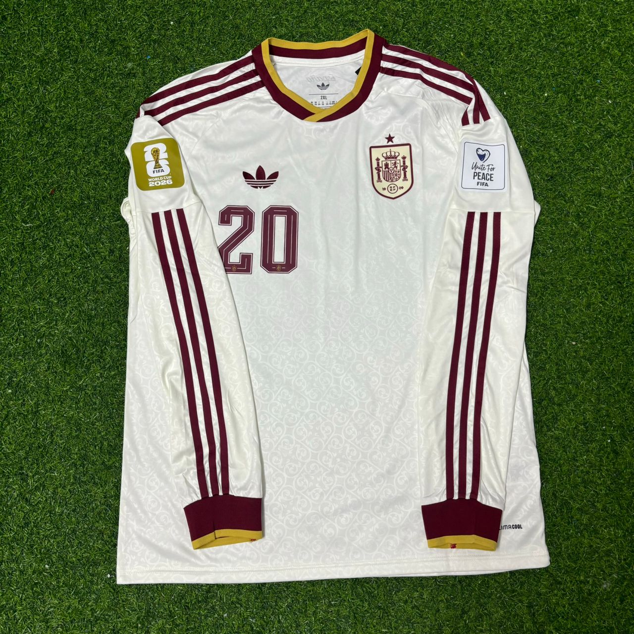 Pedri #20 Spain 2026 World Cup Away Long Sleeve Jersey Trikot Maillot
