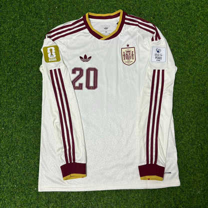 Pedri #20 Spain 2026 World Cup Away Long Sleeve Jersey Trikot Maillot