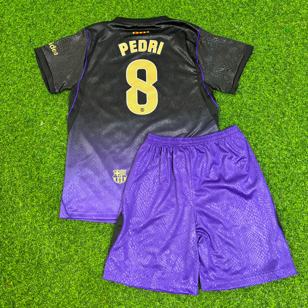 Pedri #8 Barcelona 2027 Neue Saison Auswärts Kinder Trikot Fußballtrikot