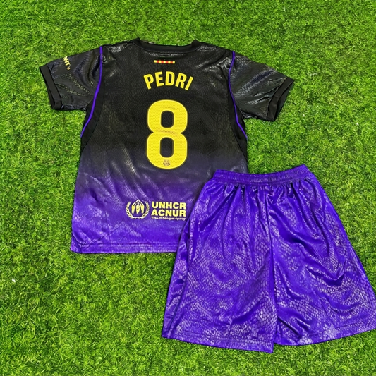 Pedri #8 Barcelona 2027 New Season Away Kids Jersey Trikot Maillot Soccer Shirt