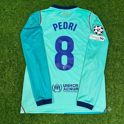 Pedri #8 Barcelona 2027 New Season Long Sleeve Jersey Trikot Maillot Soccer Shirt
