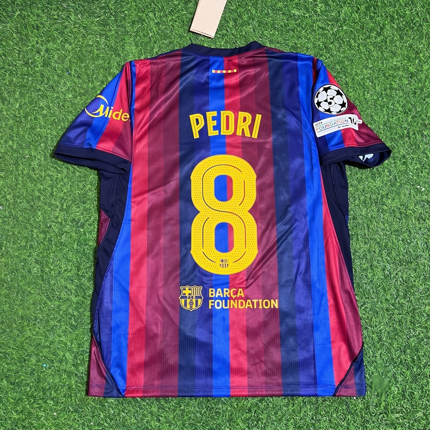 Pedri  #8 Barcelona 2027 New Season Champions League Patch Home Jersey Trikot Maillot Soccer Shirt