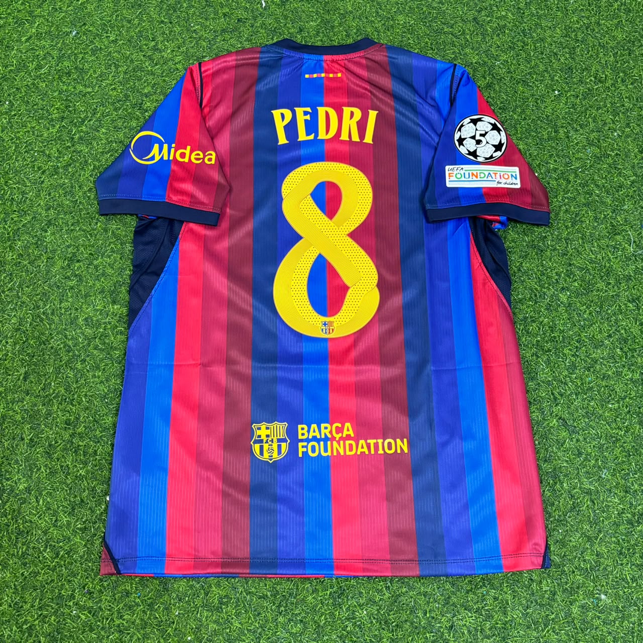 Pedri  #8 Barcelona 2027 New Season Champions League Patch Home Jersey Trikot Maillot Soccer Shirt