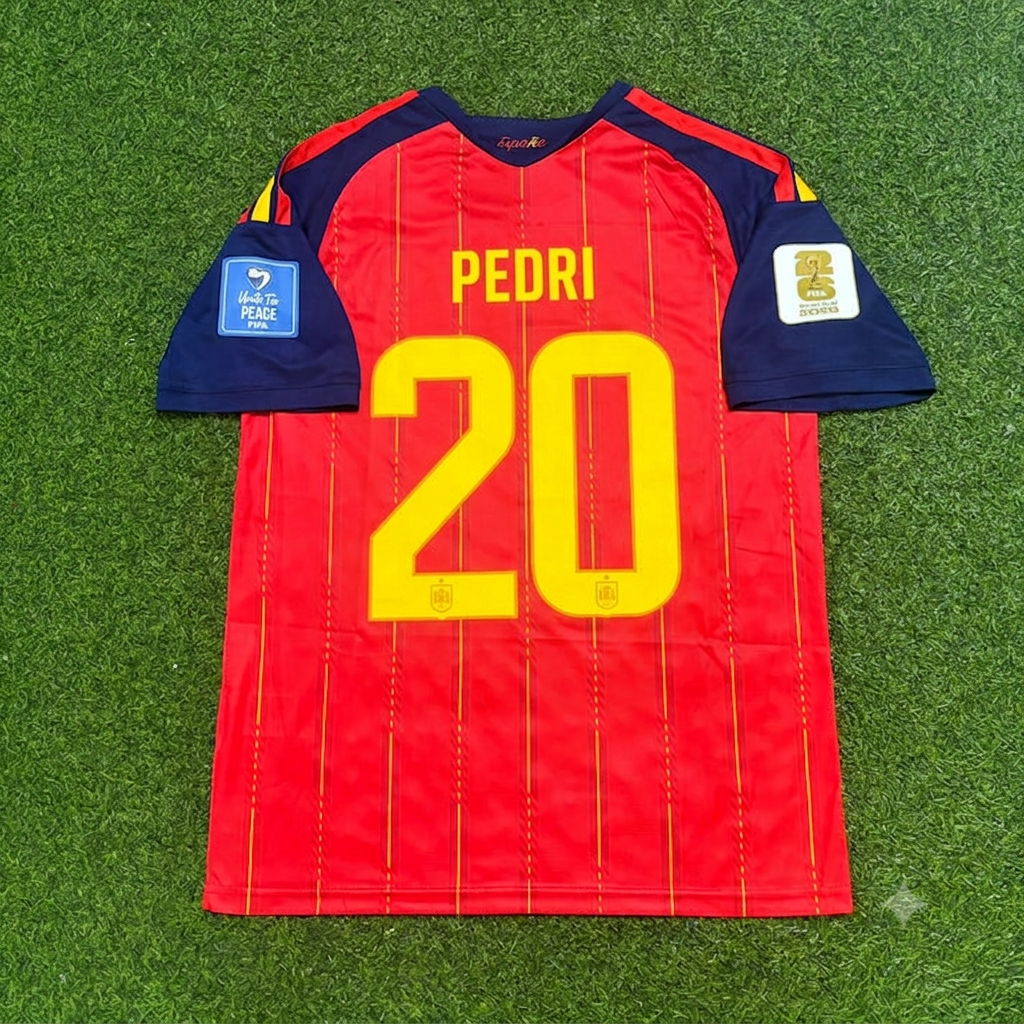Pedri #20 Spain 2026 World Cup Home Football Jersey