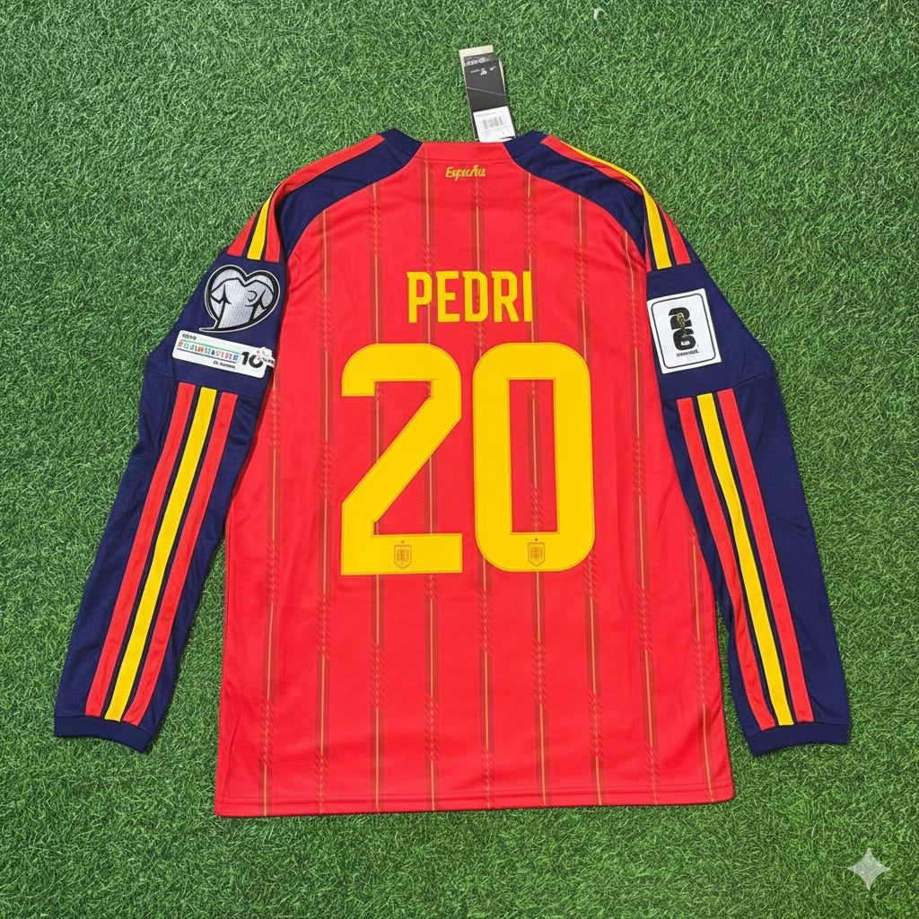 Maillot domicile manches longues Pedri Espagne Coupe du Monde 2026