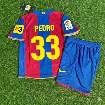 Pedro 33- Barcelona 2007/2008 Retro KIDS Football Jersey
