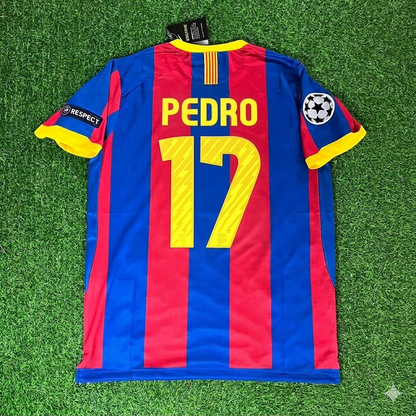 Pedro 17- Barcelona 2011 London Final Jersey Trikot Maillot Soccer Shirt