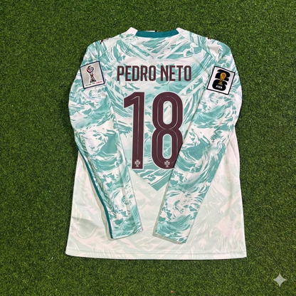 Pedro Neto #18 Portugal 2026 World Cup Away Long Sleeve Football Jersey