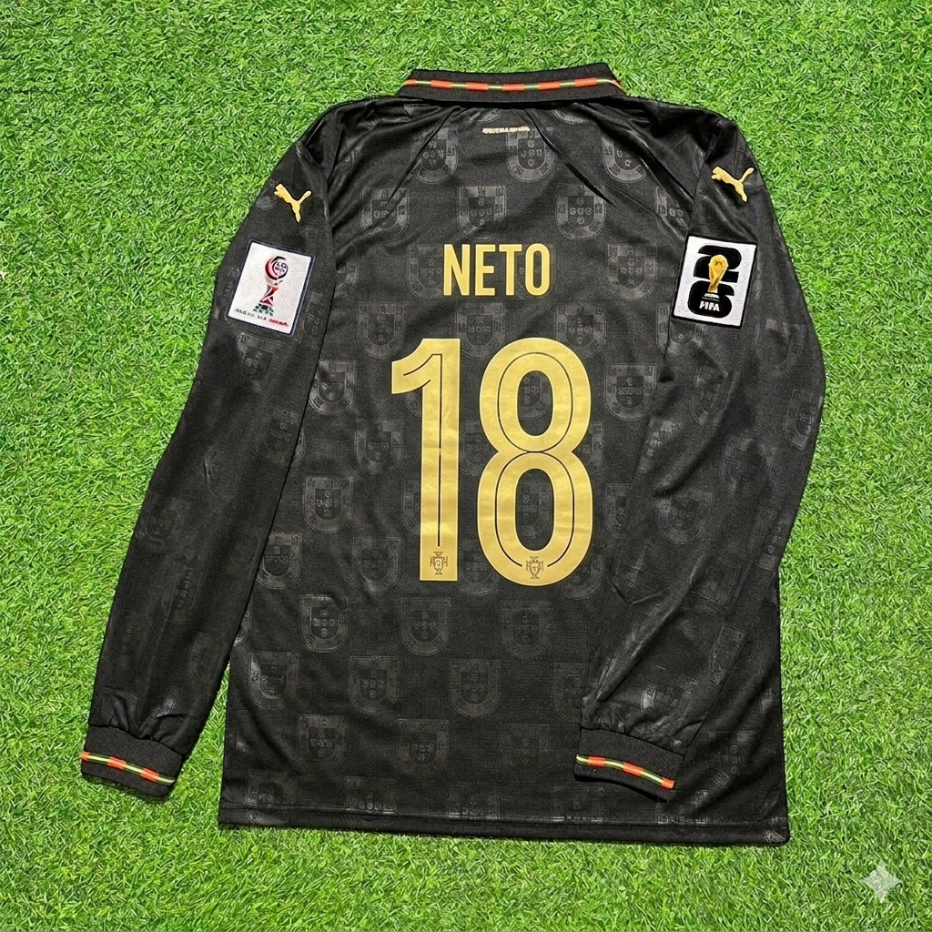 Pedro Neto Portugal 2026 World Cup Home Long Sleeve Jersey Trikot Maillot