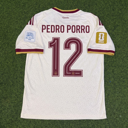 Pedro Porro #12 Spain Two Star 2026 World Cup Champions Away Jersey Trikot Maillot