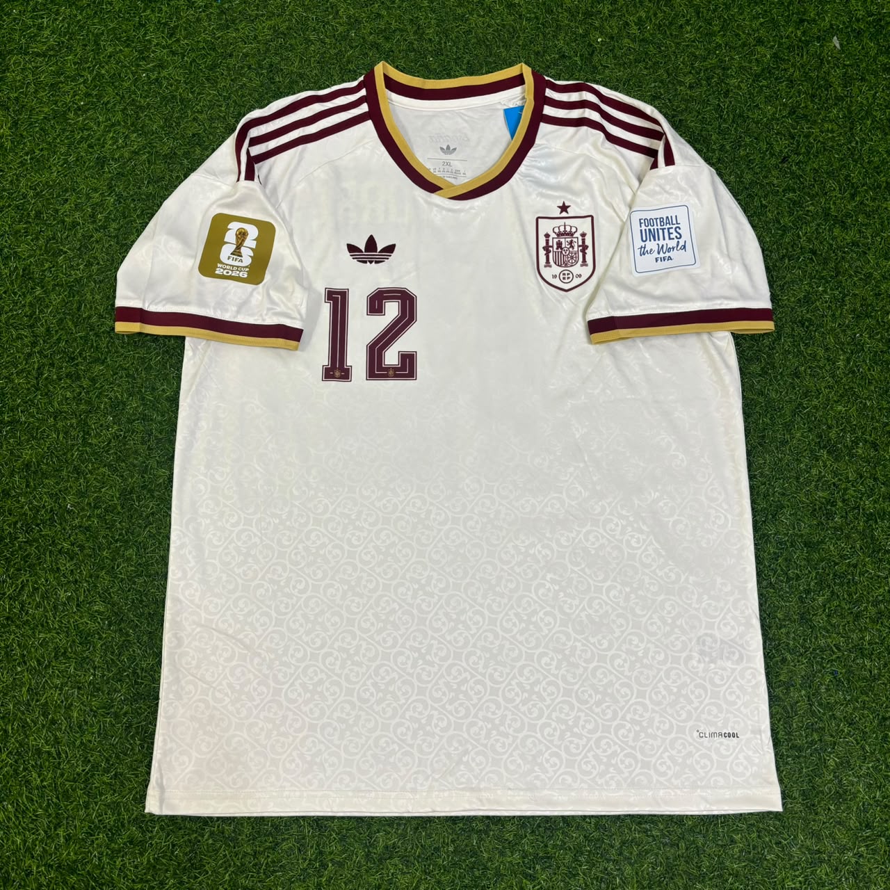 Pedro Porro 12- Spain 2026 World Cup Away Football Jersey