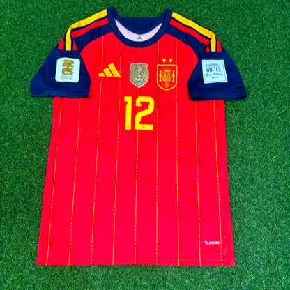 Maillot Domicile Espagne Coupe du Monde 2026 Pedro Porro #12
