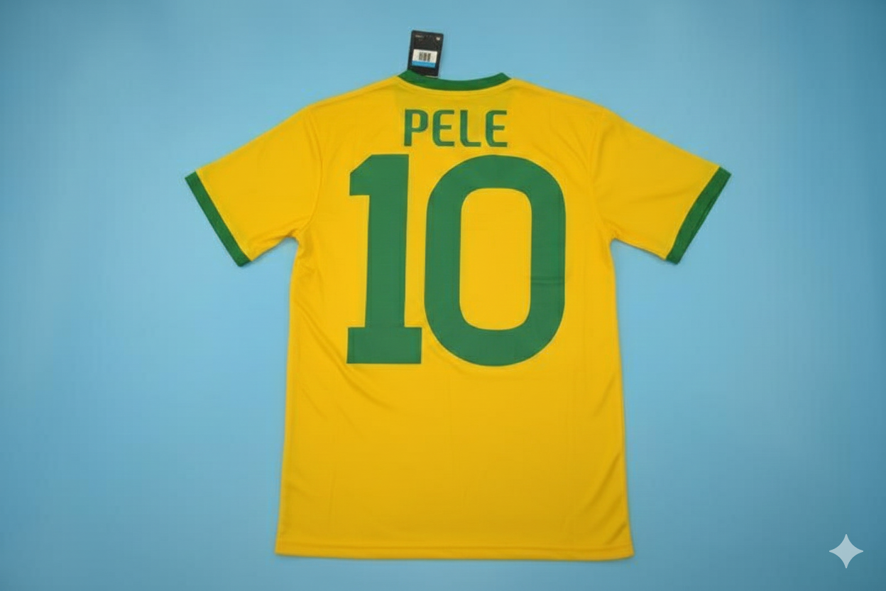 Pele 1970 Brazil Home Retro Jersey