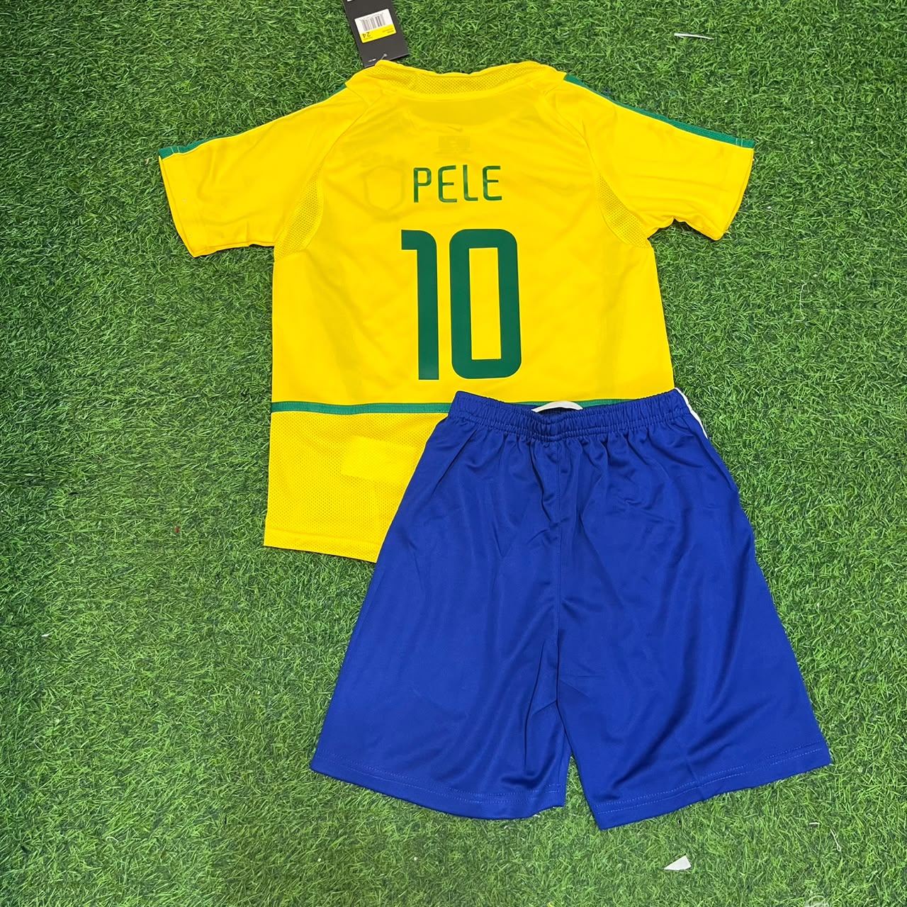 Pele #10 Brasilien Retro Kinder Fußballtrikot Trikot Maillot Enfant Fußballshirt