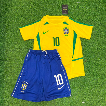 Pele #10 Brasilien Retro Kinder Fußballtrikot Trikot Maillot Enfant Fußballshirt