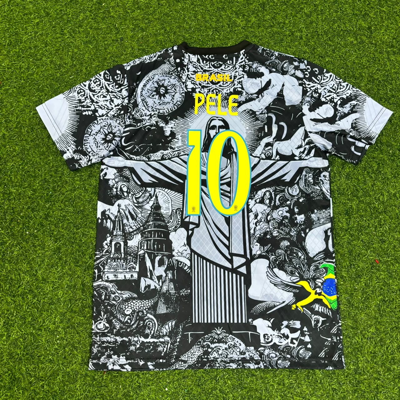 Pele Brazil Iconic Kids Retro Football Jersey Trikot Maglia Soccer Shirt