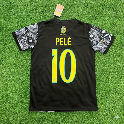 Pelé Brazil Iconic Retro Football Jersey Trikot Maglia Soccer Shirt