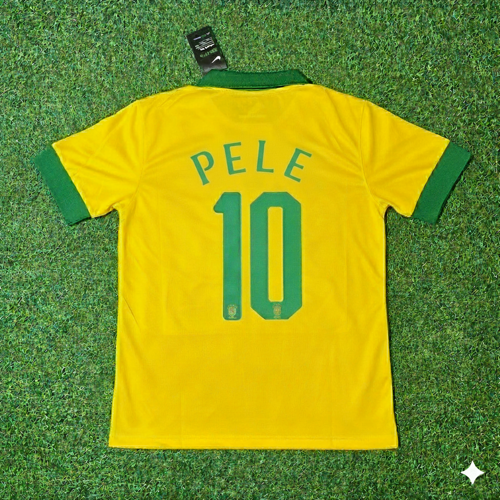 Pele Brazil Retro Football Jersey Kit